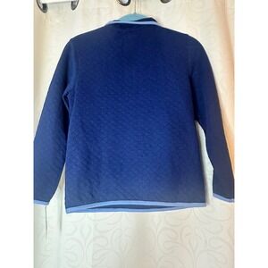 Cat & Jack Kids Navy Blue Quilted Quarter Zip Pullover Sweatshirt Size L 10/12